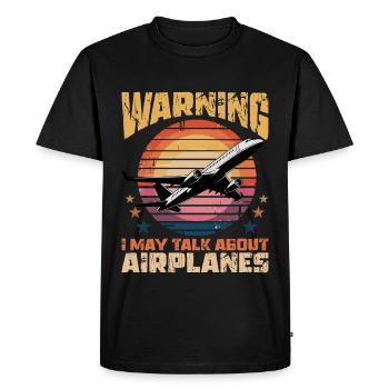 Airplane Kids Travel Pilot Toddler - Men's Premium Organic T-Shirt - black - Front - Nico (187cm)