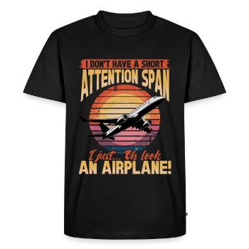 Airplane Kids Travel Pilot Toddler - Men's Premium Organic T-Shirt - black - Front - Nico (187cm)