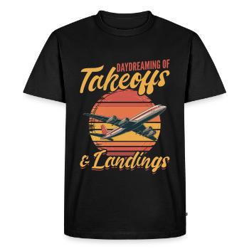 Airplane Kids Travel Pilot Toddler - Men's Premium Organic T-Shirt - black - Front - Nico (187cm)
