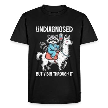 Neurodivergents non diagnostiqués - T-shirt Premium bio Homme - noir - Devant - Nico (187cm)