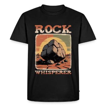 Rocks Geode Hunter Rock Collector Geology - Men's Premium Organic T-Shirt - black - Front - Nico (187cm)