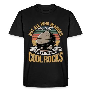 Rocks Geode Hunter Rock Collector Geology - Men's Premium Organic T-Shirt - black - Front - Nico (187cm)