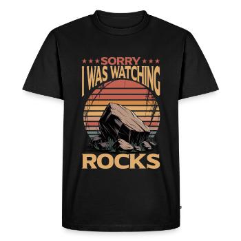 Rocks Geode Hunter Rock Collector Geology - Men's Premium Organic T-Shirt - black - Front - Nico (187cm)