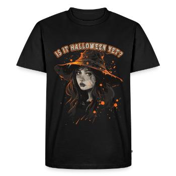 Spooky Pin-up Witch Halloween - Men's Premium Organic T-Shirt - black - Front - Nico (187cm)
