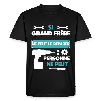 Big Brother DIY Handyman Humor - Men's Premium Organic T-Shirt - black - Front - Nico (187cm)