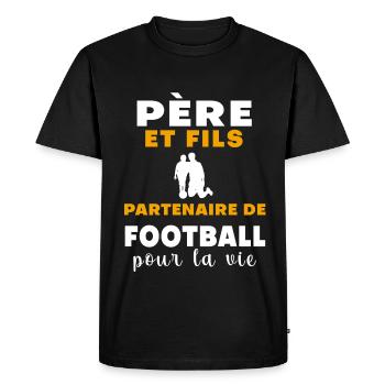 football père et fils papa - T-shirt Premium bio Homme - noir - Devant - Nico (187cm)