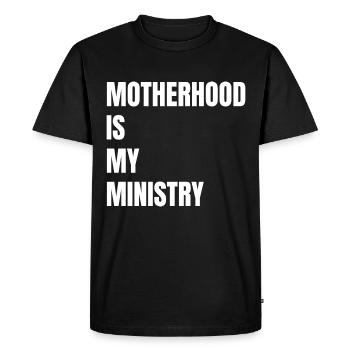 La maternité est mon ministère - T-shirt Premium bio Homme - noir - Devant - Nico (187cm)