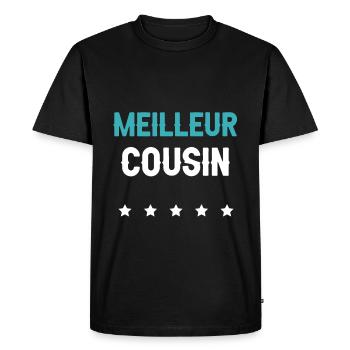 best cousin future cousin man gift cousin - Men's Premium Organic T-Shirt - black - Front - Nico (187cm)
