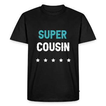 super cousin futur cousin homme cadeau cousin - T-shirt Premium bio Homme - noir - Devant - Nico (187cm)
