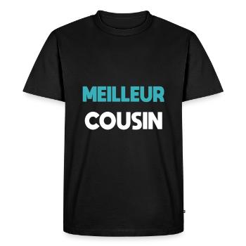 Best Cousin Gift Cousin - Men's Premium Organic T-Shirt - black - Front - Nico (187cm)