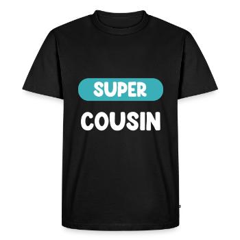 super cousin cadeau cousin cadeau cousin - T-shirt Premium bio Homme - noir - Devant - Nico (187cm)