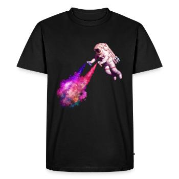 Étoiles filantes - T-shirt Premium bio Homme - noir - Devant - Nico (187cm)