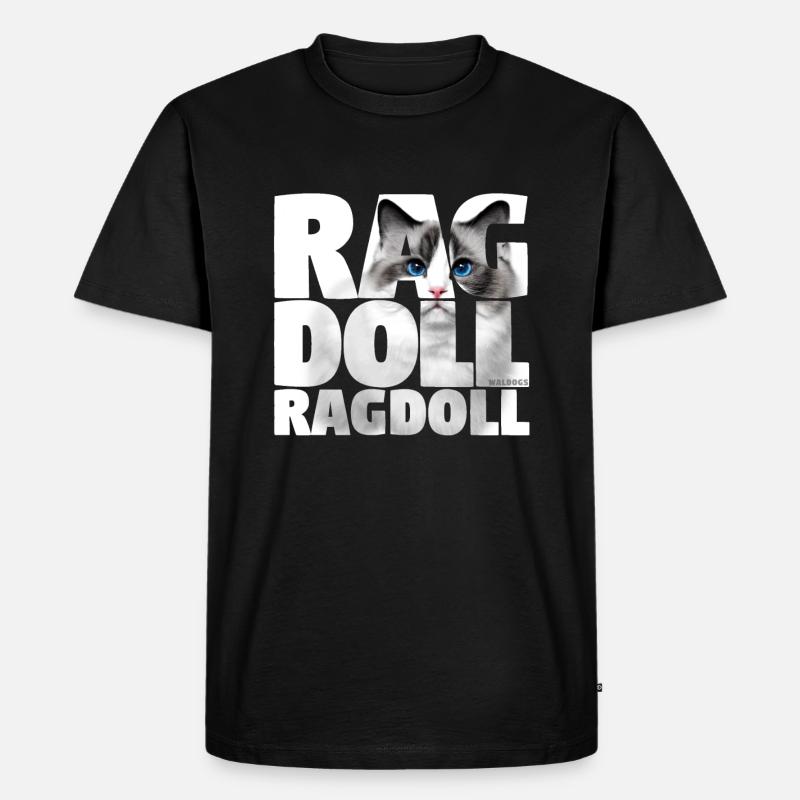 Ragdoll III - Männer Premium Bio T-Shirt - Schwarz