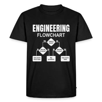 Engineering Flowchart Engineer - Men's Premium Organic T-Shirt - black - Front - Nico (187cm)