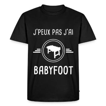 babyfoot je peux pas j'ai babyfoot babyfoot - T-shirt Premium bio Homme - noir - Devant - Nico (187cm)