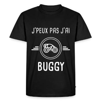 buggy je peux pas j'ai buggy quad - T-shirt Premium bio Homme - noir - Devant - Nico (187cm)