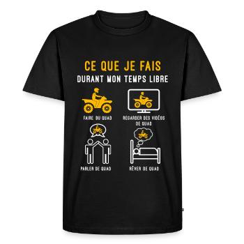 quad temps libre cadeau conducteur - T-shirt Premium bio Homme - noir - Devant - Nico (187cm)