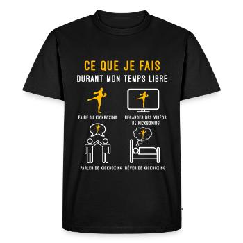 kickboxing temps libre cadeau kickboxer - T-shirt Premium bio Homme - noir - Devant - Nico (187cm)