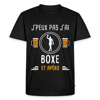 je peux pas j'ai boxe sport apéro cadeau - T-shirt Premium bio Homme - noir - Devant - Nico (187cm)
