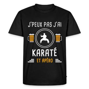je peux pas j'ai karaté apéro cadeau - T-shirt Premium bio Homme - noir - Devant - Nico (187cm)