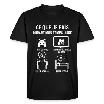 quad temps libre conducteur - T-shirt Premium bio Homme - noir - Devant - Nico (187cm)