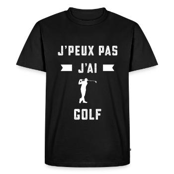 je peux pas j'ai golf golfeur cadeau - T-shirt Premium bio Homme - noir - Devant - Nico (187cm)