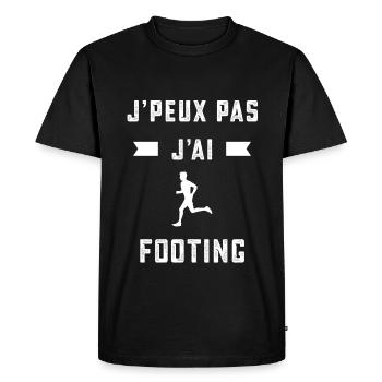 je peux pas j'ai footing coureur cadeau - T-shirt Premium bio Homme - noir - Devant - Nico (187cm)