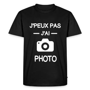 je peux pas j'ai photo photographe humour - T-shirt Premium bio Homme - noir - Devant - Nico (187cm)