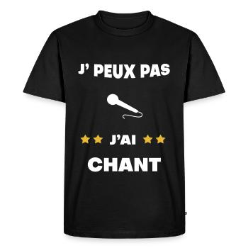 je peux pas j'ai chant cadeau chanteur - T-shirt Premium bio Homme - noir - Devant - Nico (187cm)