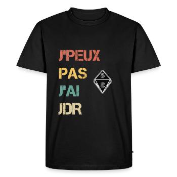 je peux pas j'ai jdr cadeau joueur - T-shirt Premium bio Homme - noir - Devant - Nico (187cm)