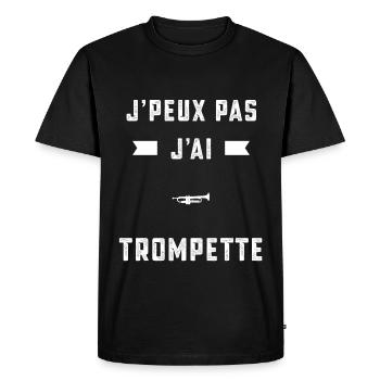 je peux pas j'ai trompette trompetiste cadeau - T-shirt Premium bio Homme - noir - Devant - Nico (187cm)
