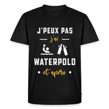 je peux pas j'ai waterpolo apéro humour - T-shirt Premium bio Homme - noir - Devant - Nico (187cm)
