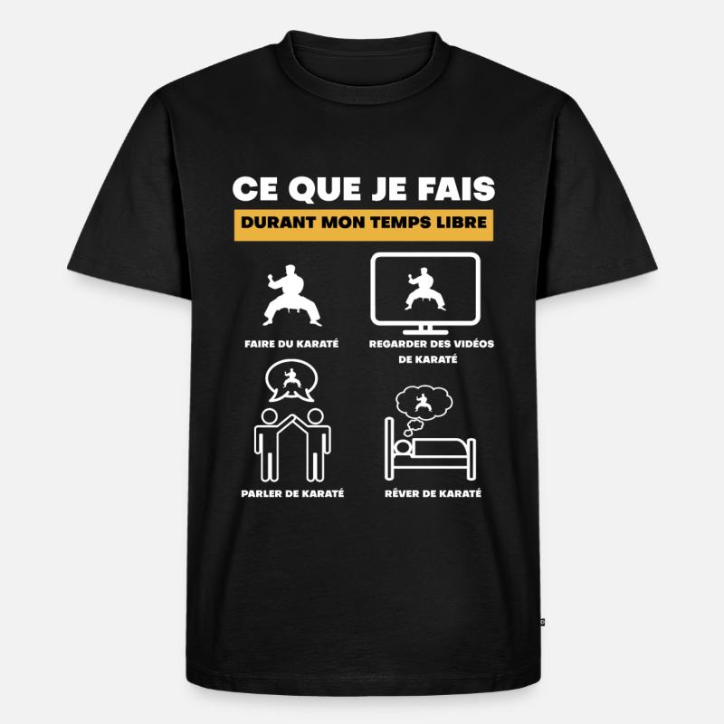 durant temps libre karaté - T-shirt Premium bio Homme - noir