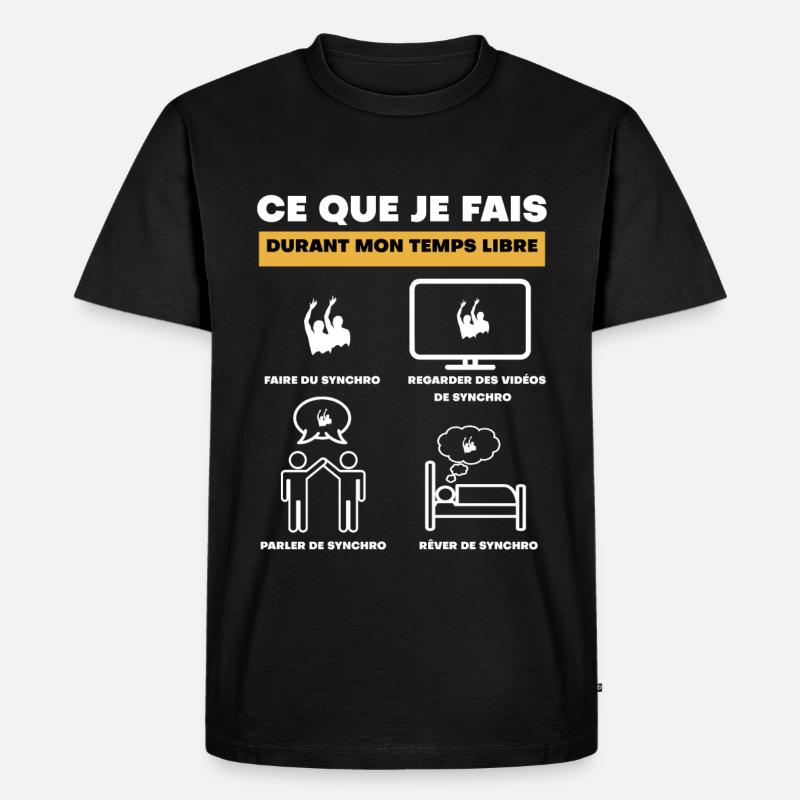 durant temps libre synchro - T-shirt Premium bio Homme - noir