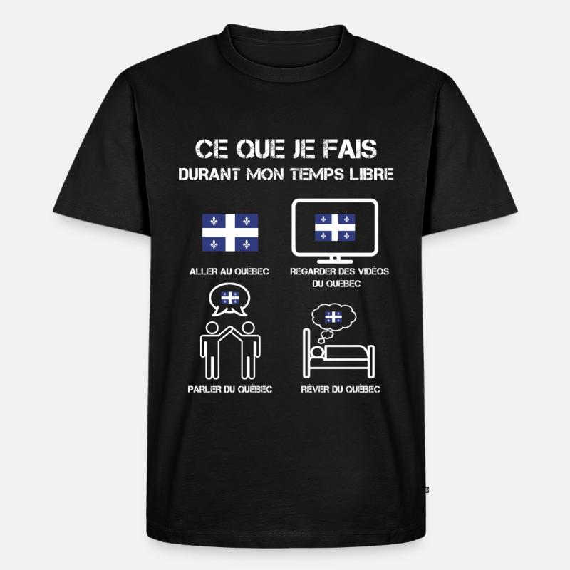 Freizeit Quebec - Männer Premium Bio T-Shirt - Schwarz