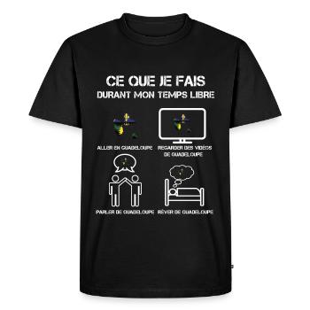 temps libre guadeloupe - T-shirt Premium bio Homme - noir - Devant - Nico (187cm)