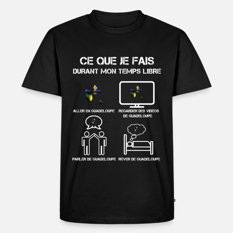 Freizeit Guadeloupe - Männer Premium Bio T-Shirt - Schwarz