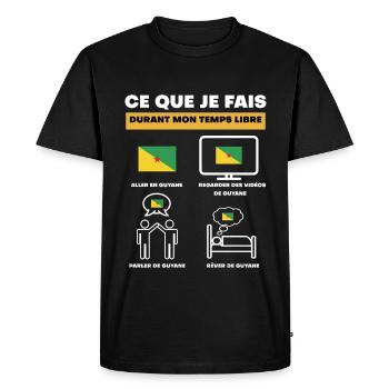 guyane 973 durant temps libre - T-shirt Premium bio Homme - noir - Devant - Nico (187cm)