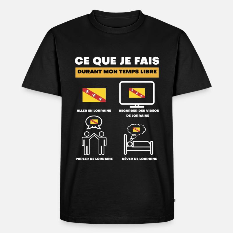 Lorraine in ihrer Freizeit - Männer Premium Bio T-Shirt - Schwarz