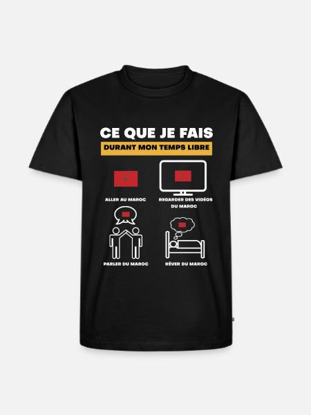 Marokko-Flagge in der Freizeit - Männer Premium Bio T-Shirt - Schwarz