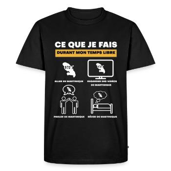 Martinique 972 In free time - Men's Premium Organic T-Shirt - black - Front - Nico (187cm)