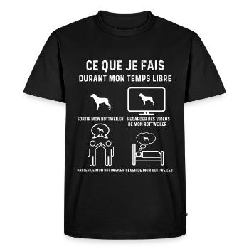 rottweiler temps libre cadeau - T-shirt Premium bio Homme - noir - Devant - Nico (187cm)