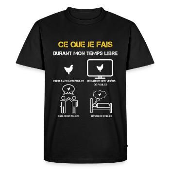Free Time Hen Gifts - Men's Premium Organic T-Shirt - black - Front - Nico (187cm)