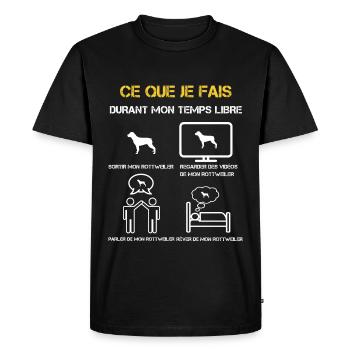 cadeaux temps libre rottweiler - T-shirt Premium bio Homme - noir - Devant - Nico (187cm)