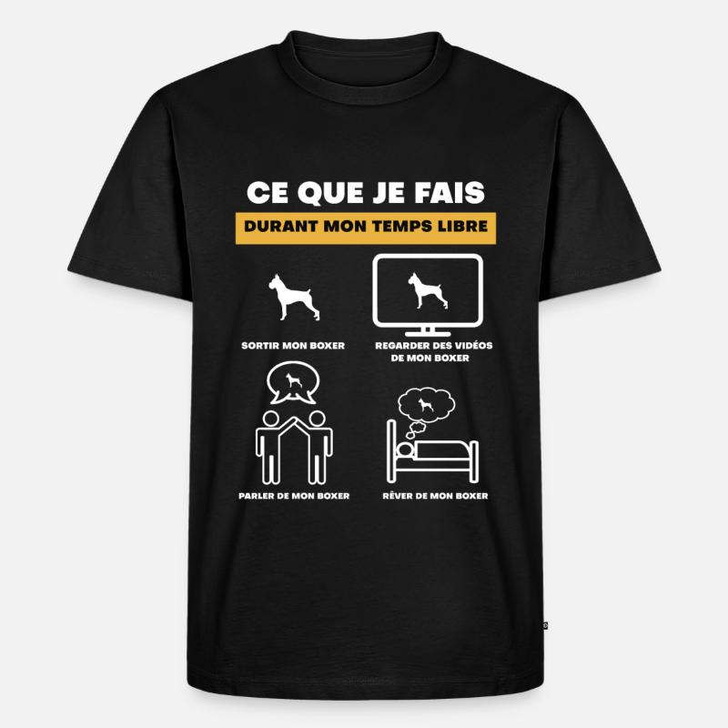 Freizeit Boxer Geschenk - Männer Premium Bio T-Shirt - Schwarz