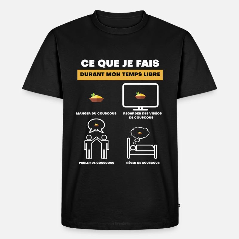Couscous-Geschenk Freizeit - Männer Premium Bio T-Shirt - Schwarz
