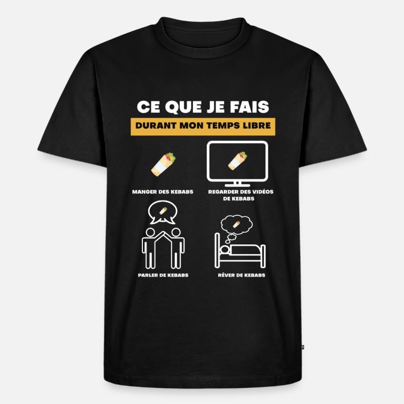 Freizeit Kebab Geschenk - Männer Premium Bio T-Shirt - Schwarz
