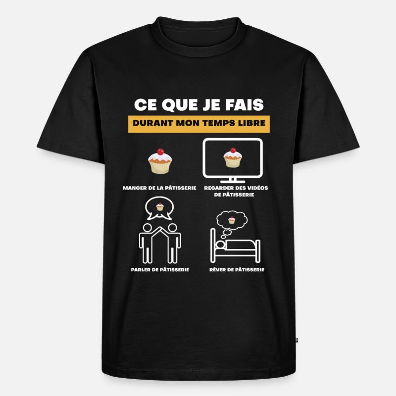 Freizeit Gebäck Geschenk - Männer Premium Bio T-Shirt - Schwarz