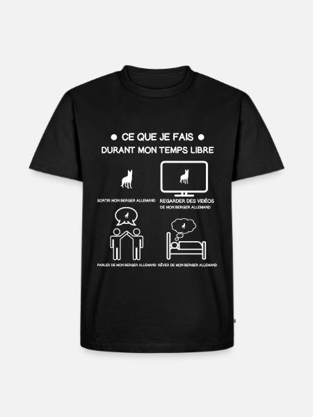 Freizeitgeschenk Deutscher Schäferhund - Männer Premium Bio T-Shirt - Schwarz