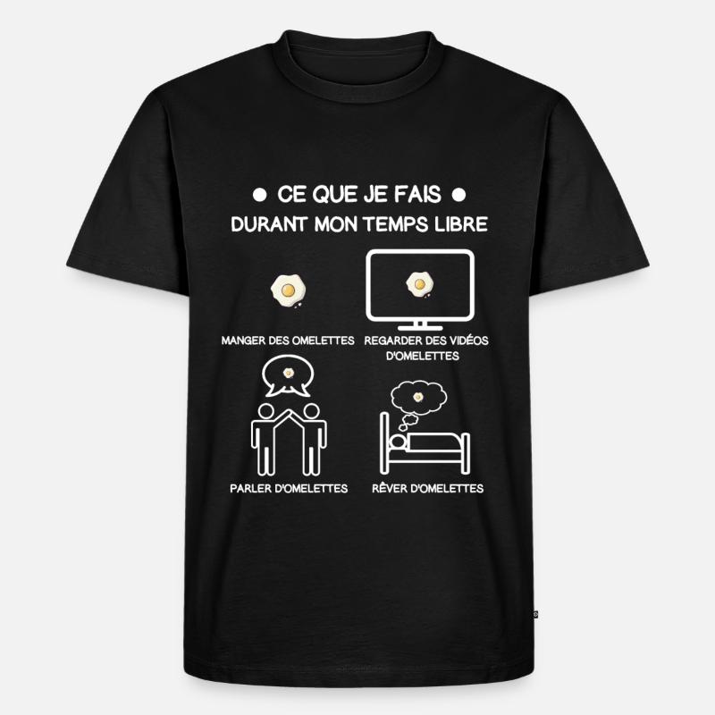Omelett Kostenloses Geschenk - Männer Premium Bio T-Shirt - Schwarz